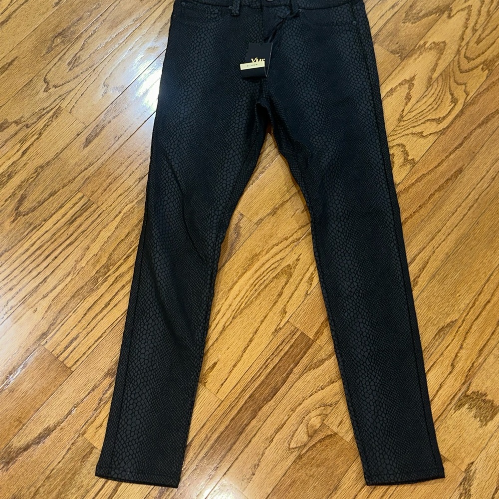 YMI Black Textured Pants